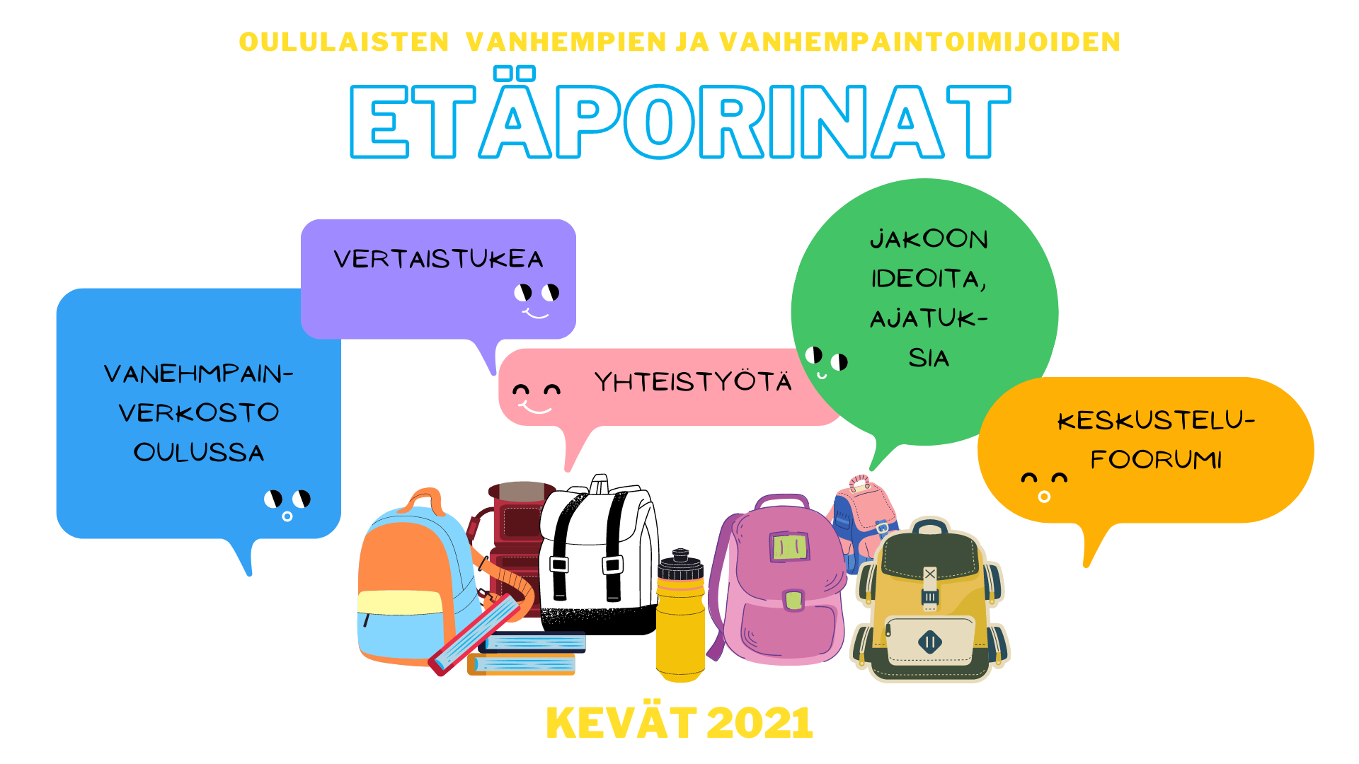 Kutsu Etäporinoihin, Kevät 2021 | Oulun Alueellinen Vanhempainyhdistys Ry